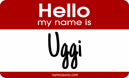 Hello my name is Uggi png download