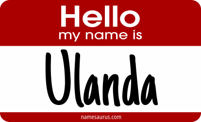 Hello my name is Ulanda png download