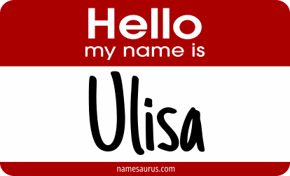 Hello my name is Ulisa png download