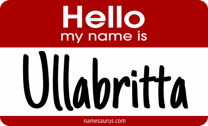 Hello my name is Ullabritta png download