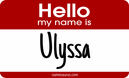 Hello my name is Ulyssa png download