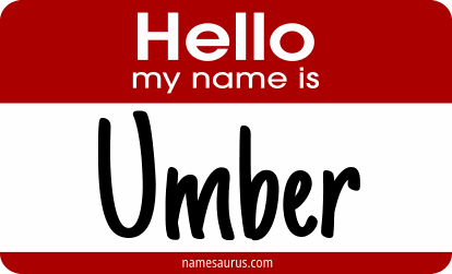 Hello my name is Umber png download