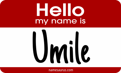 Hello my name is Umile png download