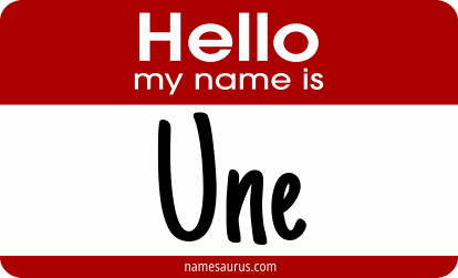 Hello my name is Une png download