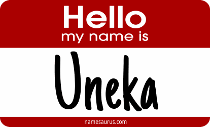 Hello my name is Uneka png download