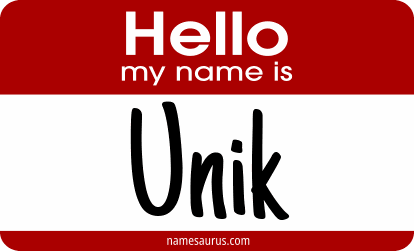 Hello my name is Unik png download