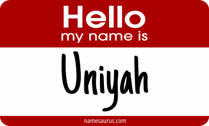 Hello my name is Uniyah png download