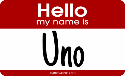 Hello my name is Uno png download