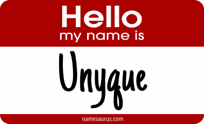 Hello my name is Unyque png download