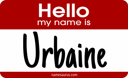 Hello my name is Urbaine png download