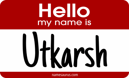 Hello my name is Utkarsh png download