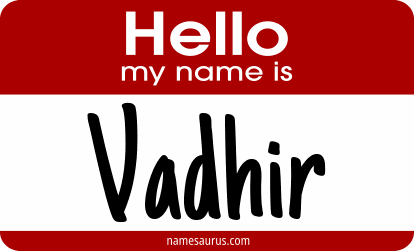 Hello my name is Vadhir png download