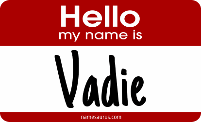 Hello my name is Vadie png download