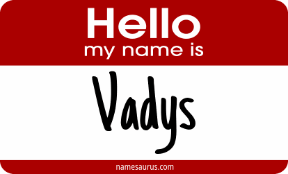 Hello my name is Vadys png download