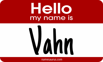 Hello my name is Vahn png download