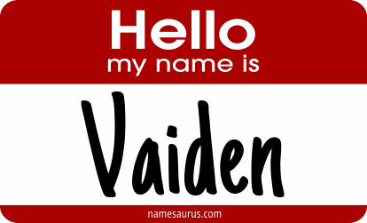 Hello my name is Vaiden png download