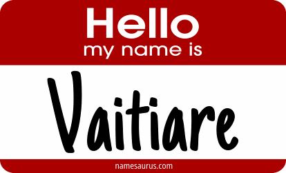 Hello my name is Vaitiare png download