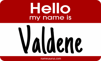 Hello my name is Valdene png download