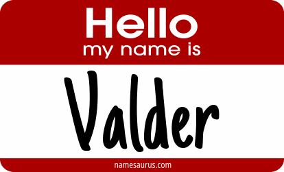 Hello my name is Valder png download