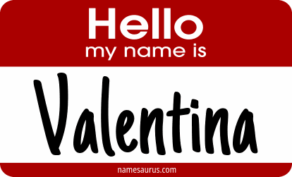 Hello my name is Valentina png download