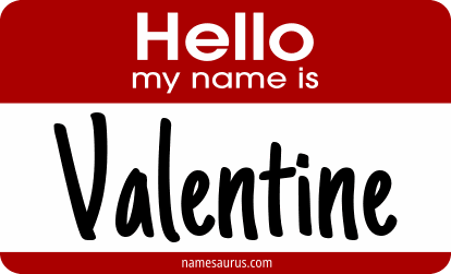 Hello my name is Valentine png download