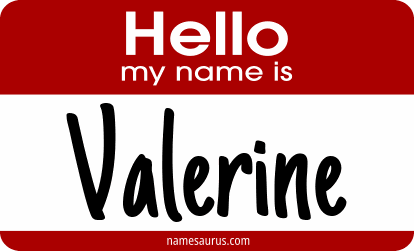 Hello my name is Valerine png download