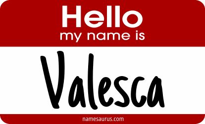 Hello my name is Valesca png download