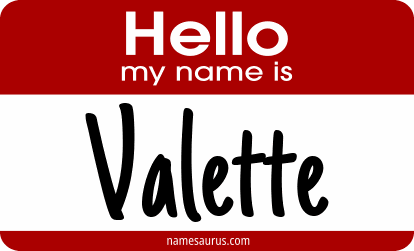Hello my name is Valette png download