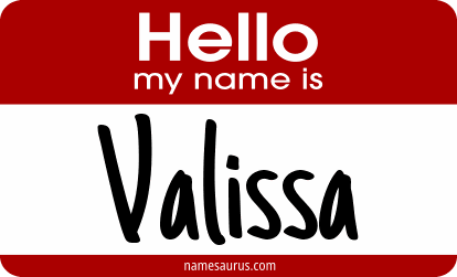 Hello my name is Valissa png download