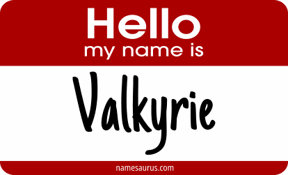 Hello my name is Valkyrie png download