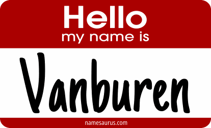 Hello my name is Vanburen png download