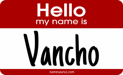 Hello my name is Vancho png download