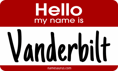 Hello my name is Vanderbilt png download