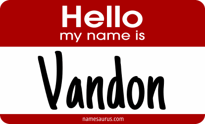 Hello my name is Vandon png download