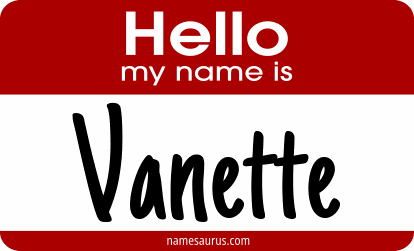 Hello my name is Vanette png download