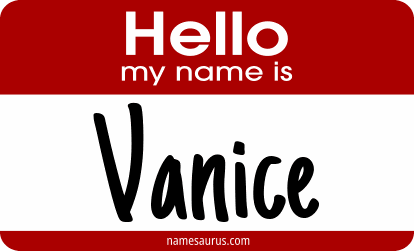 Hello my name is Vanice png download