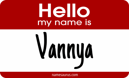 Hello my name is Vannya png download