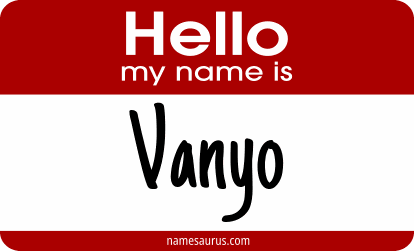 Hello my name is Vanyo png download