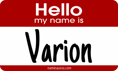 Hello my name is Varion png download