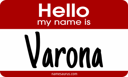 Hello my name is Varona png download