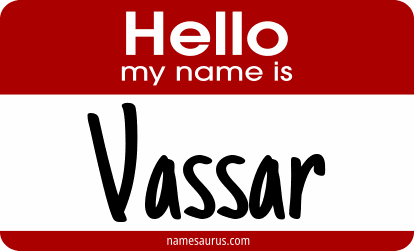 Hello my name is Vassar png download