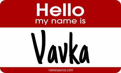 Hello my name is Vavka png download