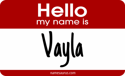 Hello my name is Vayla png download