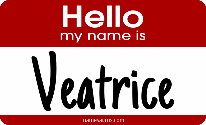 Hello my name is Veatrice png download
