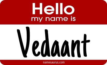 Hello my name is Vedaant png download