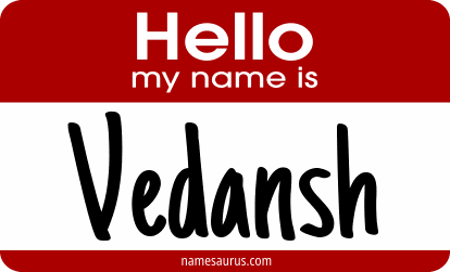 Hello my name is Vedansh png download
