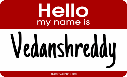 Hello my name is Vedanshreddy png download