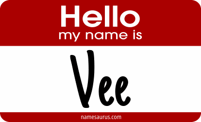 Hello my name is Vee png download