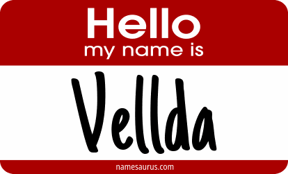 Hello my name is Vellda png download