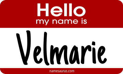 Hello my name is Velmarie png download